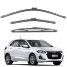 3 Palhetas Limpador Parabrisa Dianteira + Traseira Onix 2020 A 2023