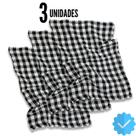 3 Panos De Chão XADREZ PRETO Premium Atacado Grande - Saco Qualidade