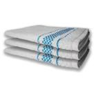 3 Panos de Prato Atoalhado Felpudo 370g/m² Azul
