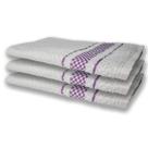 3 Panos de Prato Atoalhado Felpudo 370g/m² Premium Roxo