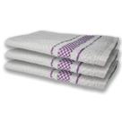 3 Panos De Prato Atoalhado Felpudo 370G/M² Premium Roxo