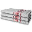 3 Panos De Prato Atoalhado Felpudo Vermelho