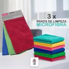 3 Panos Microfibra 30x30cm Não Solta Fiapo Absorvente Camesa