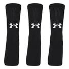3 Pares Meia Unissex Under Armour Core Cotton Cano Alto