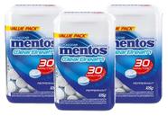 3 Pastilha Mentos Clear Breath Zero açucar Peppermint 105g