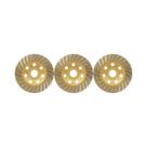 3 pcs disco desbaste diamantado rebolo turbo 115 x 22,23