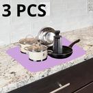 3 pcs, Grande, Tapete de Secagem de Pratos de Tecido - Rosa, 70x50cm, Super Absorvente