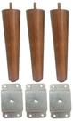 3 Pe palito 10cm Marrom Claro Chapa Reta