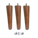 3 Pe Palito 20cm Marrom Claro Bucha Americana