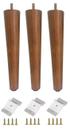 3 Pe Palito 35cm Chapa Marrom Claro Inclinada + Parafuso