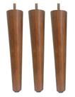 3 Pe Palito 35cm Marrom Claro Com Parafuso Central