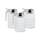 3 Peças Açucareiro De Vidro Porta Condimento Com Tampa 280ml Pote Para Mesa De Restaurante Bar