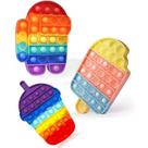 3 peças de brinquedos Pop It Fidget, Simpl Dimpl Push Pop Bubble Fidget