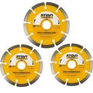 3 Peças Disco Diamantado Corte Seco 110MM Segmentado Stein