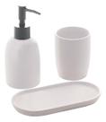 3 Peças Para Banheiro Branco E Prata Modelo Londres - Lyor 3 Peças Para Banheiro Branco E Prata Modelo Londres - Lyor