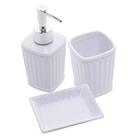3 Peças para Banheiro Lyor Antibes de Ceramica Branco