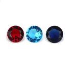 3 Pedras Zircônias Redonda Para Pingente Anel Brinco 5 mm Cores Azul Clara, Azul e Vemelha Alta qualidade