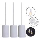 3 Pendente Cabo Ajustável Dot Metal Retrô Branco Taschibra