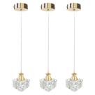 3 Pendente De Cristal Para Quarto Metal Dourado G9 Bet42