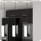 3 Pendentes Industrial Inox Quadrado Moderno Luminária ELG