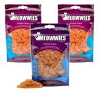 3 Petiscos Meowwies Natural Para Gatos Chicken Flakes