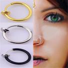 3 Piercing Falso De Pressão Argola Septo Lábio Nariz Orelha