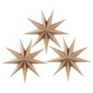 3 Piezas de Estrellas de Papel Colgantes Kiddale 30 cm Marrón