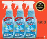 3 Pingo Magico Original 1L - Flotador Para Limpeza Geral Sem Soda, Acido, Cloro, Amônia