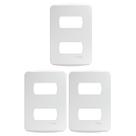 3 Placa Espelho 4x2 2 Postos Separados Linha Miluz Schneider S3B77120