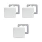 3 Placa Espelho 4x4 Cega Branca Miluz S3B77400 Com Suporte