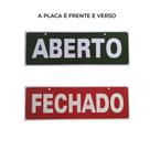 3-placas Aberto E Fechado 3 Unidades Pvc 1mm Loja Comércio