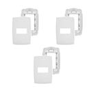 3 Placas Espelhos 4x2 1 Mód. Branca Legrand Pial Plus 618505