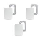 3 Placas Espelhos 4x2 Cega Branca Schneider Miluz S3B77100