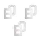 3 Placas Espelhos 4x2 para 2 Módulos Branca Brilhante Schneider Lunare Up S421230