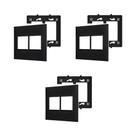 3 Placas Espelhos 4x4 4 Módulos Pretas Juntas Legrand Pial Plus+ 618512PT+ 3 Placas Espelhos 4x4 4 Módulos Pretas Juntas Legrand Pial Plus+ 618512PT+