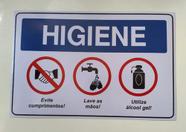3 - Placas Higiene Lavar As Mãos Lave As Mãos Antes