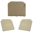 3 Placas Para Bornes De Passagem Mat70 Bege - Metaltex