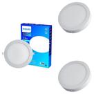 3 Plafon Led 6w Embutir Philips 3000k IP20 Redondo 400lm