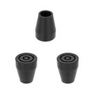 3 Ponteira Pé De Muletas Bengalas Andadores (1''-2,54cm)