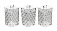 3 Porta Algodão Organizador Glamour Banheiro Lavabo luxo