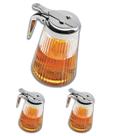 3 Porta Mel De Vidro Com Dosador Econômico 270ml Euro Home