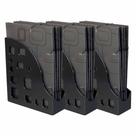 3 Porta Revista Organizador Objetos Multiuso Preto Dello