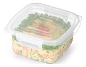 3 Pote Quadrado Trava Freezer Marmita Microondas 860ml Bpafr