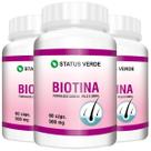 3 Potes Biotina Concentrada Kit 180 Cáps