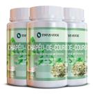 3 Potes Chapéu de Couro Natural Kit 360 Cáps de 500mg