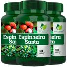 3 potes Espinheira Santa 100% Natural Kit 360 Cápsulas - Fonte Verde