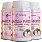 3 Potes Graviola com Ipe Natural 500mg Kit 360 Cáps