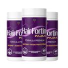 3 Potes Hair Fortin Original 60 Cápsulas