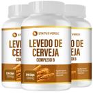 3 Potes Levedo de Cerveja Puro Kit 360 Cáps de 500mg