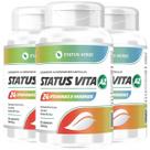 3 Potes Multivitaminico Status Vita 24 Vitaminas Kit 180 Cáps